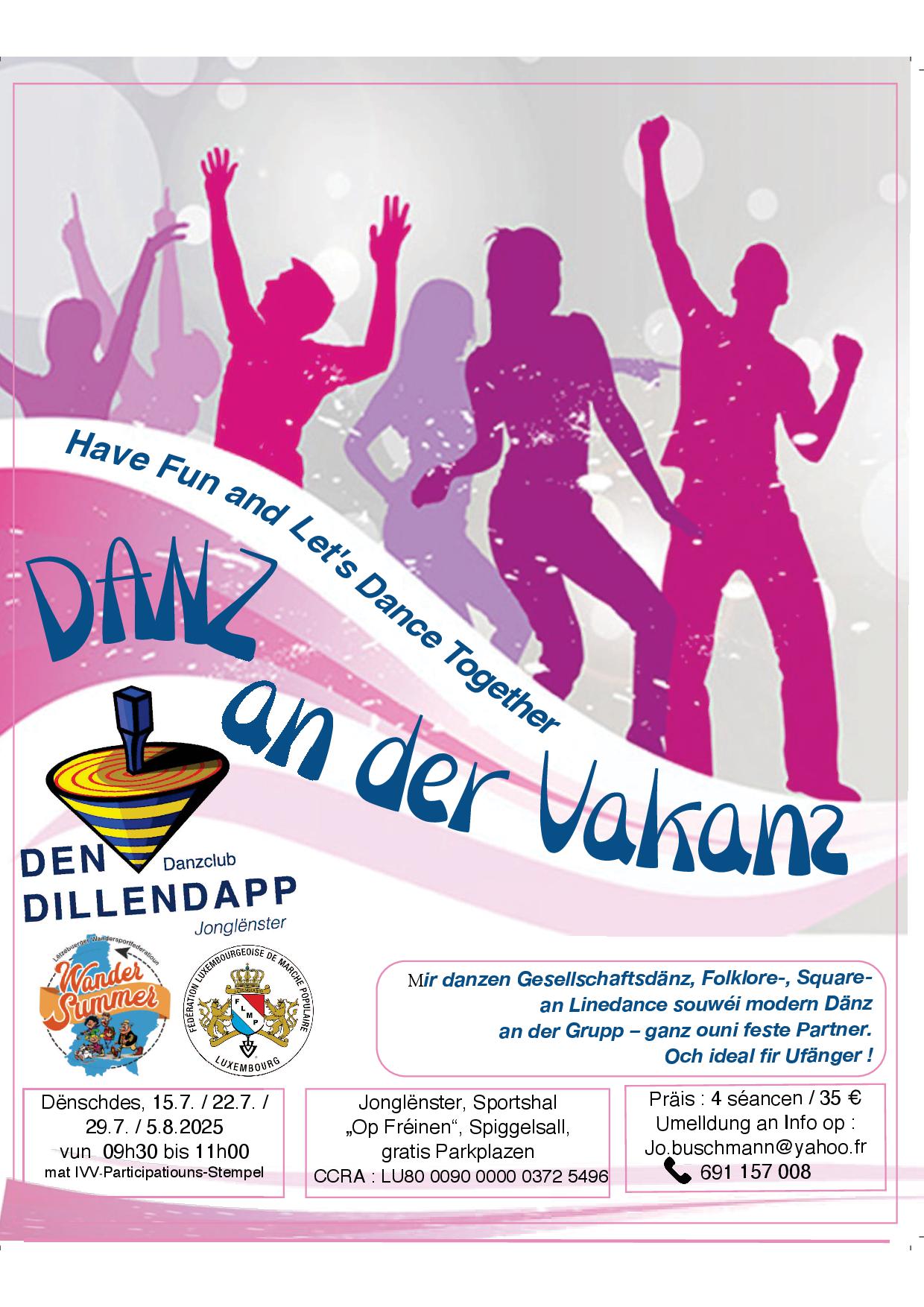 DANZ an der Vakanz mam Danzclub DEN DILLENDAPP 